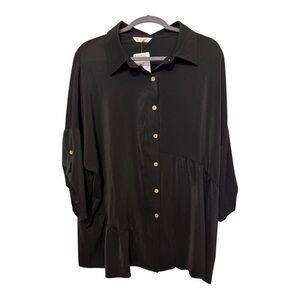 Chic Black Button-Down Shirt